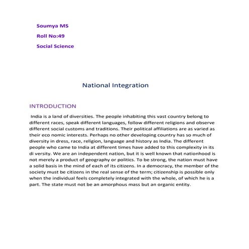 National integration pdf