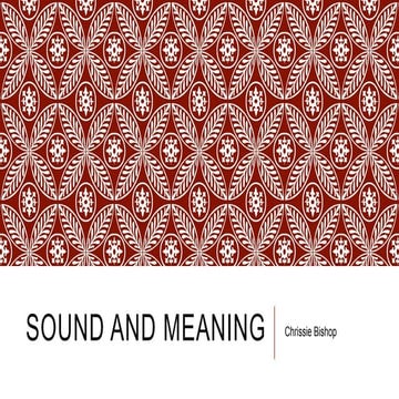 Sound terminology