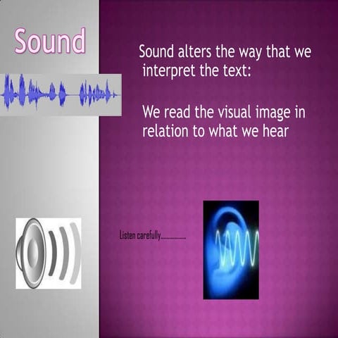 Sound -overview of sound in film