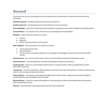 Sound design | PPTX