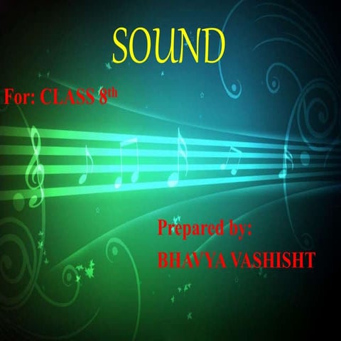 Sound :How its produced and propagated