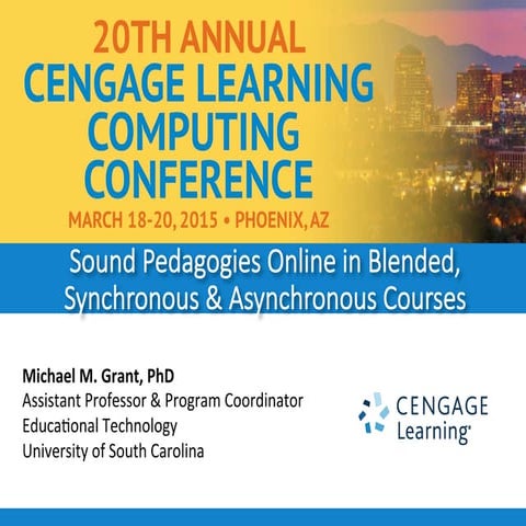 Sound Pedagogies Online in Blended, Synchronous & Asynchronous Courses 