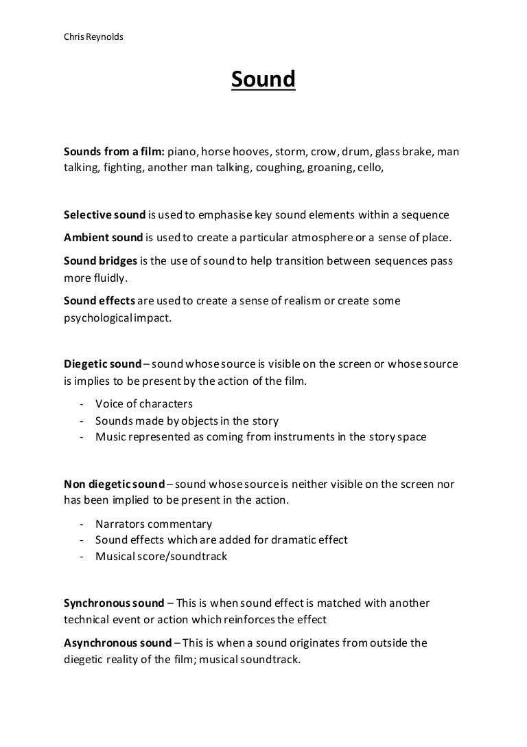 outside sound effect on Sound 3 October