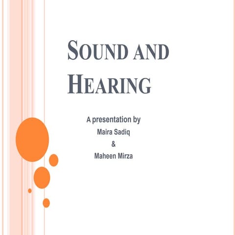 Sound and hearing by mairasadiq