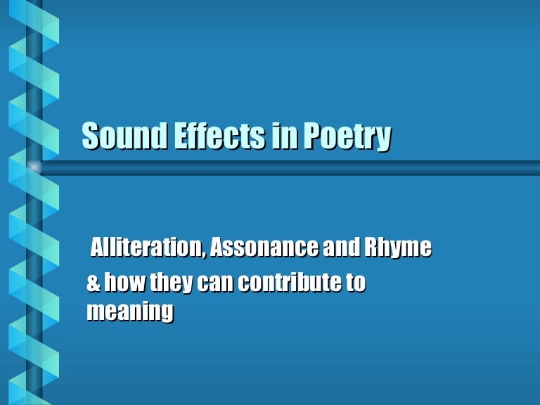 Sound Effects in Poetry