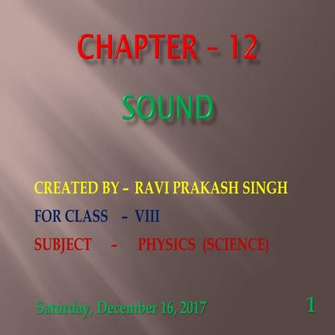 Sound chapter  12 class-8