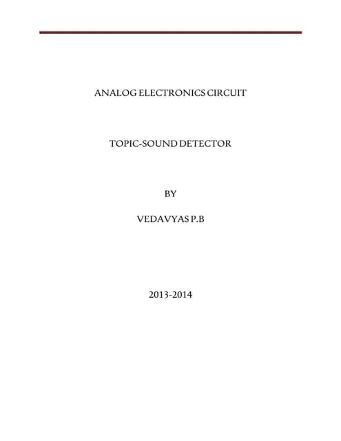 Sound detectorcircuit