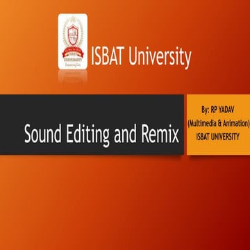 Sound editing and remix ISBAT University, Kampala, Uganda 