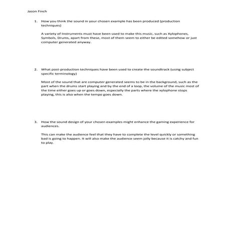 Sound Edit Questions Dr. Mario