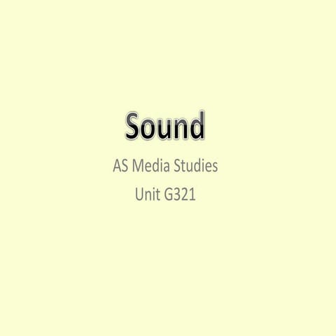 Sound - AS Media