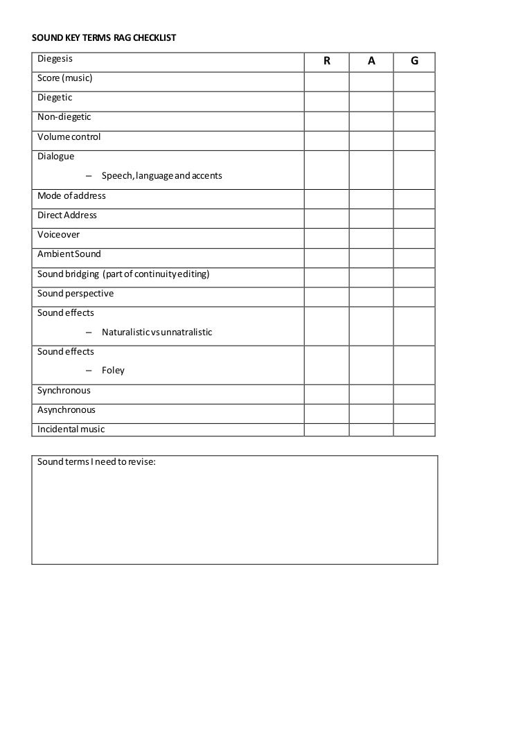 Sound key terms rag checklist (autosaved)