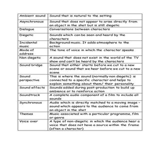Sound match up answers
