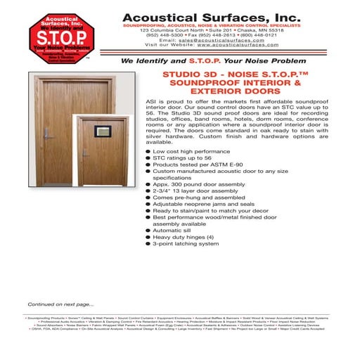 Soundproof Interior Doors | PDF