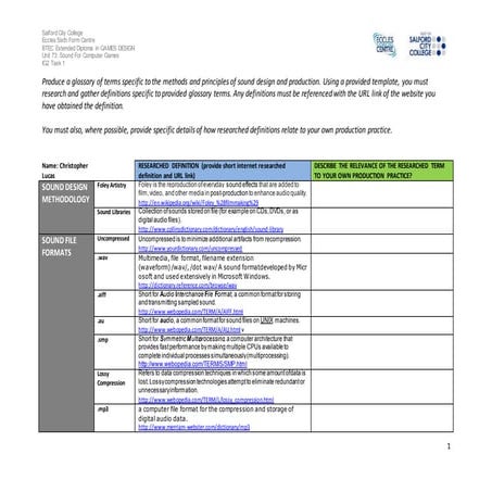 Sound recording glossary 