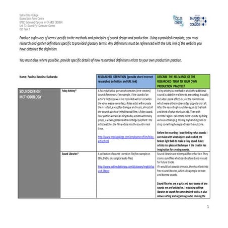 Sound recording glossary - IMPROVED