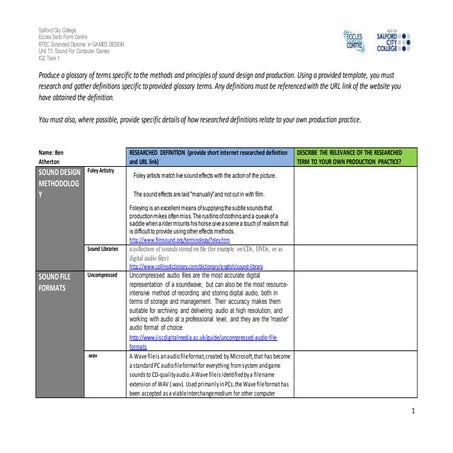 Sound recording glossary