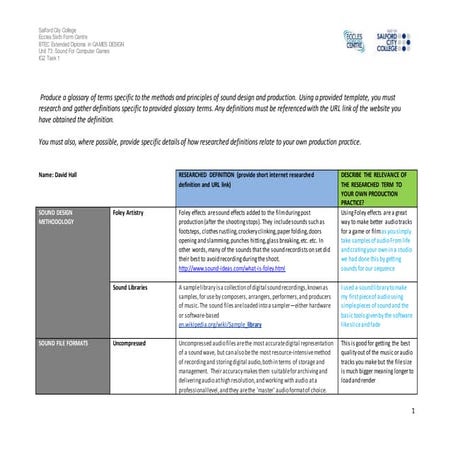 Sound recording glossary improved mk2