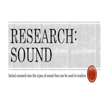 Research - Sound 
