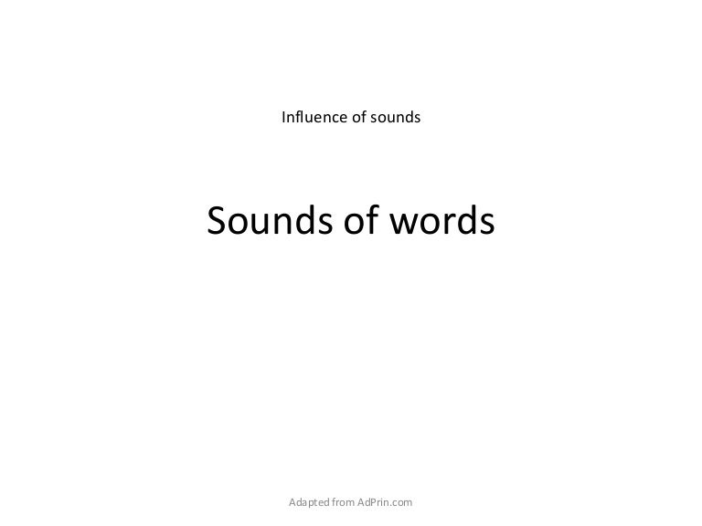 Sounds of words