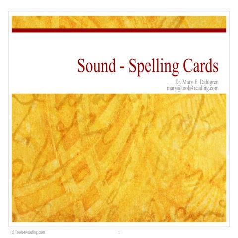 Sound Spelling Cards