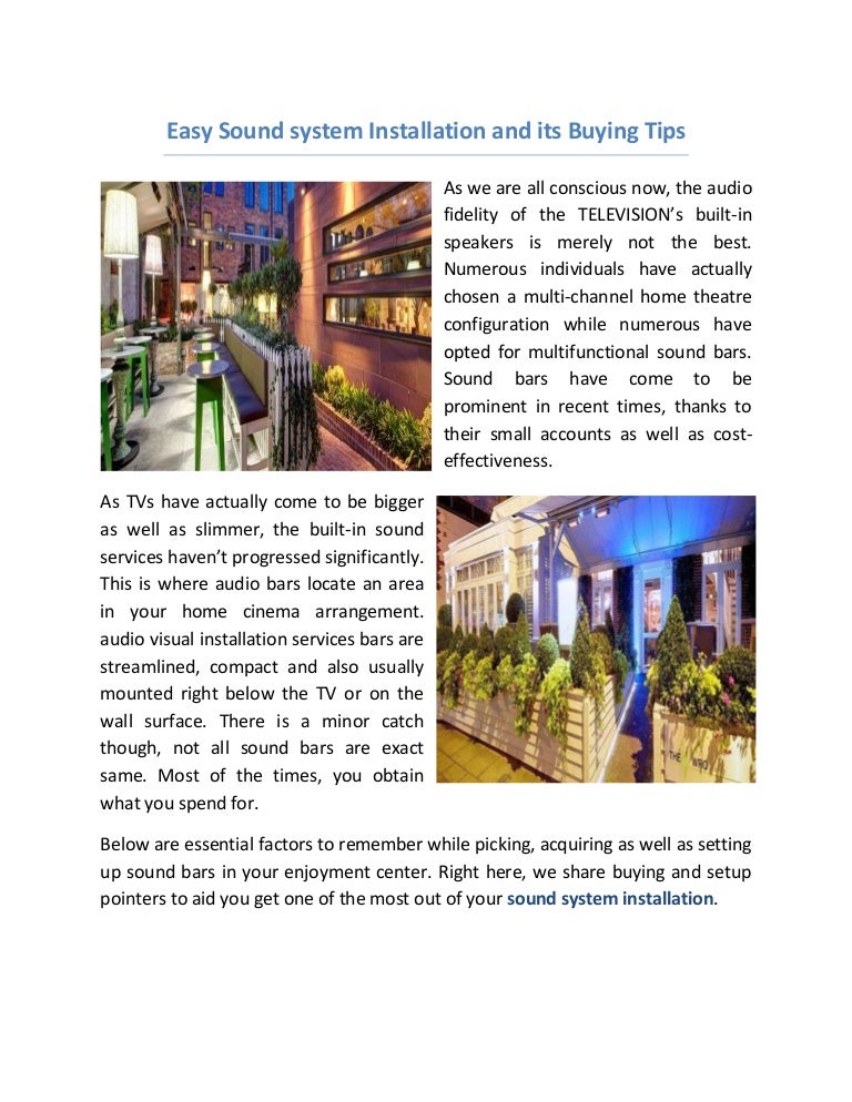 sound system installation cost