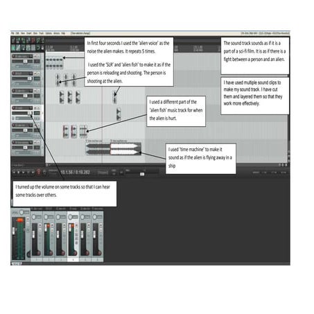 Sound track reaper analysis