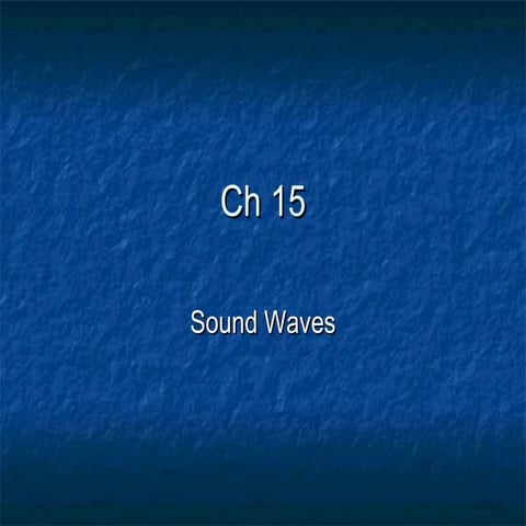Sound waves