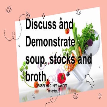 SOUP REPORT. learning materials in home economics
