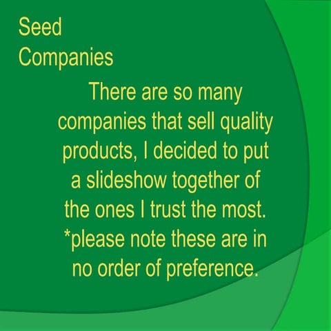 Seed Companies
