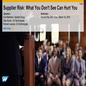 Supplier Risk: What You Don’t See Can Hurt You