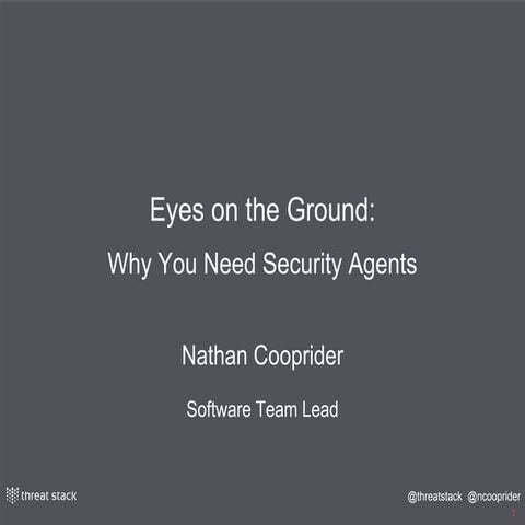 Eyes on the ground: why you need security agents