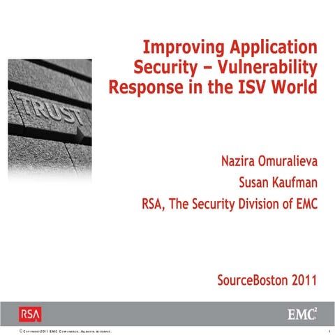 Nazira Omuralieva - Susan Kaufman - Improving Application Security - Vulnerab...