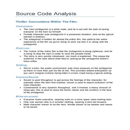 Source code analysis