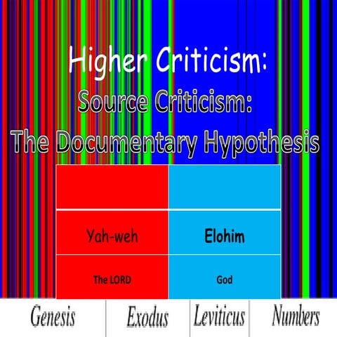 Documentary Hypothesis - JEDP