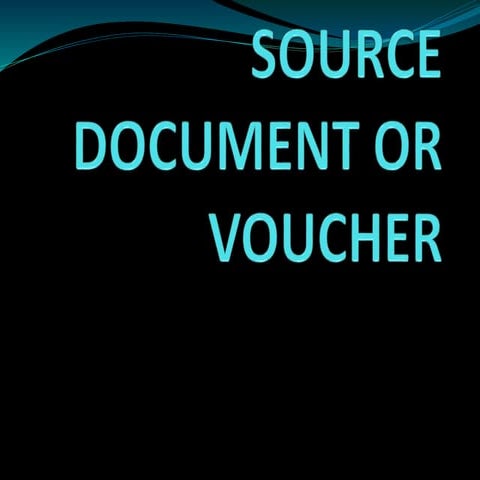Source document or voucher