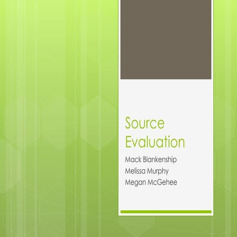 Source evaluation | PPTX