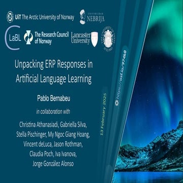 Unpacking ERP Responses in Artificial Language Learning | PPTX