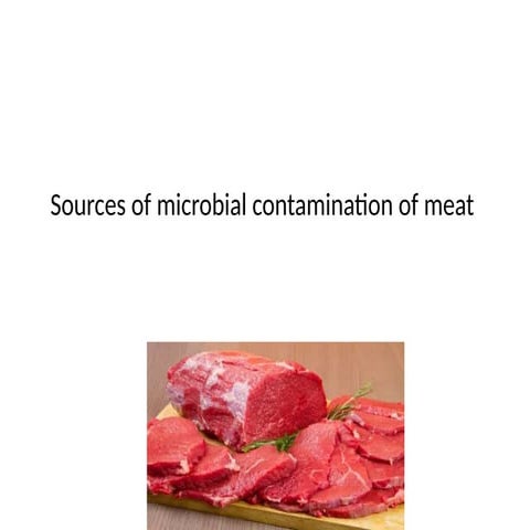 Spoilage of Meat and Meat products | PPTX