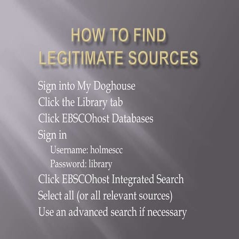 Working with Sources | PPTX