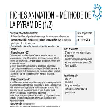 Sources fiches animation méthode pyramide(1) | PPTX