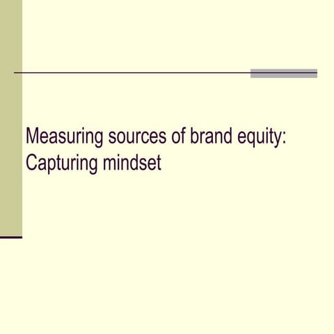 Sources Of Brand Equity
