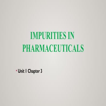 IMPURITIES | PPTX