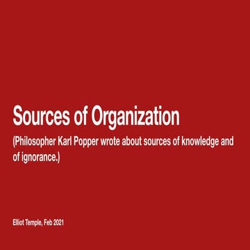 Sources of Organization | PDF