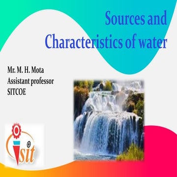 Sources and Characteristics of water