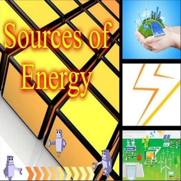 Sources of energy