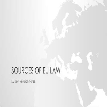 Primary and secondary sources of eu law | PPTX