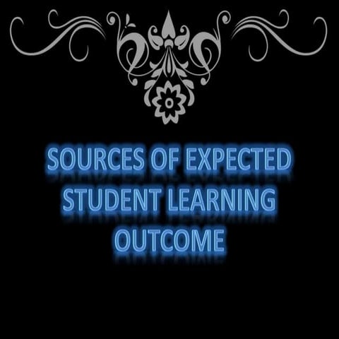 Sources of expected student learning outcome