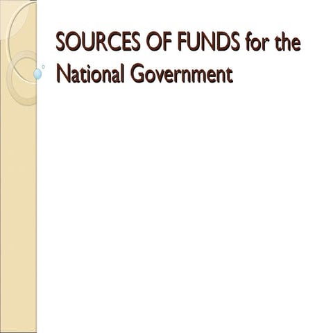 Sources of funds for the national government