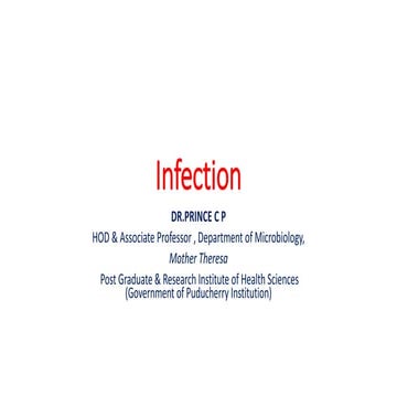 Sources of infection & types by Dr. Prince C P