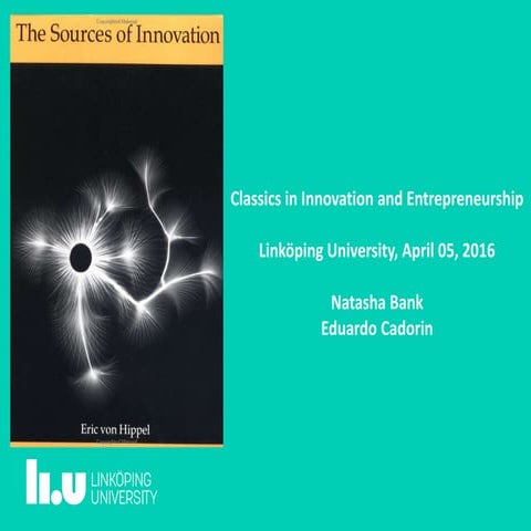 Sources of innovation   Natasha bank & Eduardo Cadorin